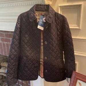 Burberry Brit Women’s Quilted Jacket Size Small Midnight Blue